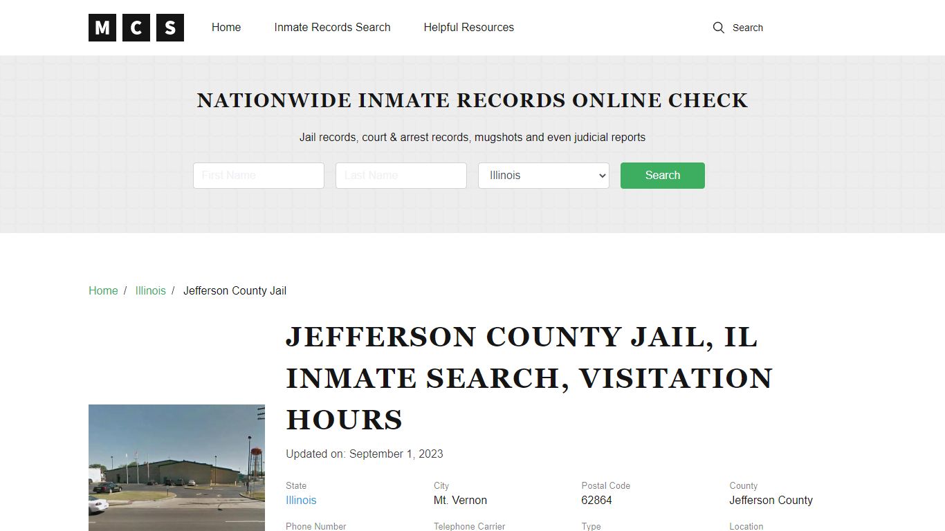 Jefferson County, IL Jail Inmates Search, Visitation Rules