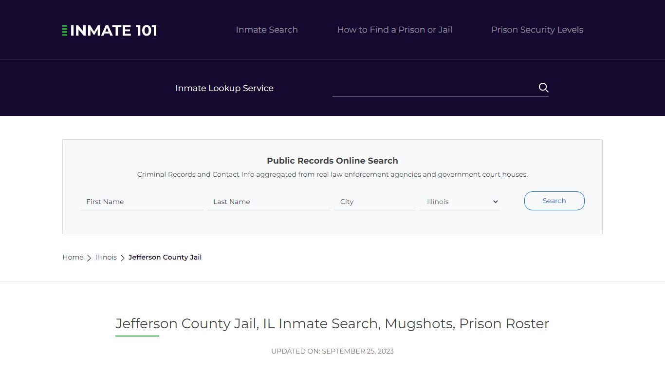 Jefferson County Jail, IL Inmate Search, Mugshots, Prison Roster